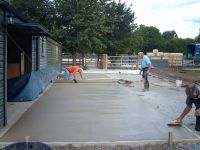 Finishing the concrete