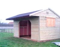 16 x 12 Field Shelter with a top door to one side. 