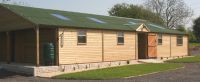 36 x 54 American Barn with Green Onduline Roof. 