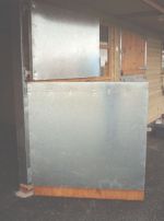 Metal plates to rear of stable doors