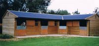 3 loose boxes and a Corner unit, with standard onduline roof.